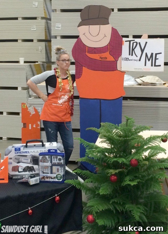 Homer and Sandra at DIY Workshop Homer and Sandra at Home Depot DIY Workshop smiling