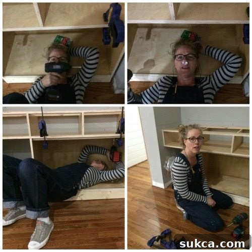 Dealing with allergies during DIY A humorous depiction of the author experiencing severe allergies, a common challenge in DIY work.