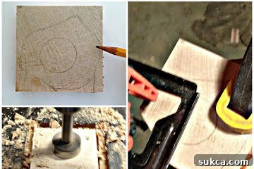 Drilling Napkin Ring Hole