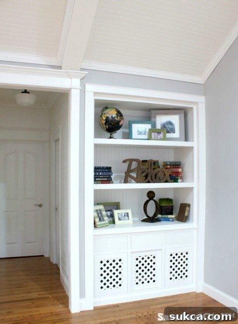 Built-in Bookshelf Dog Crate