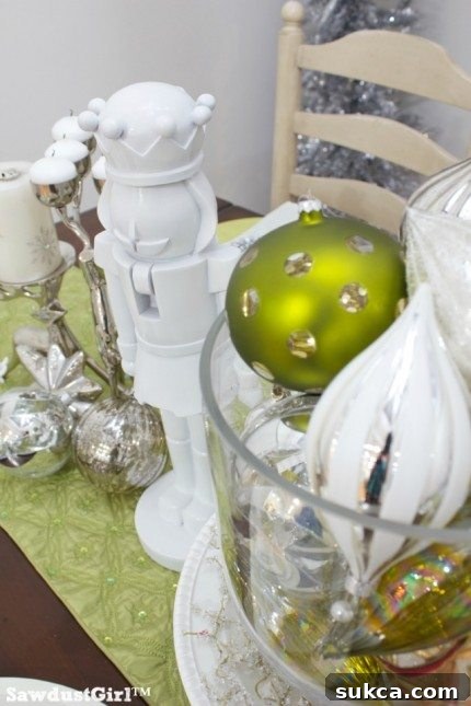 Personalized Place Setting Individual place setting with place card on Chartreuse and White Christmas Tablescape