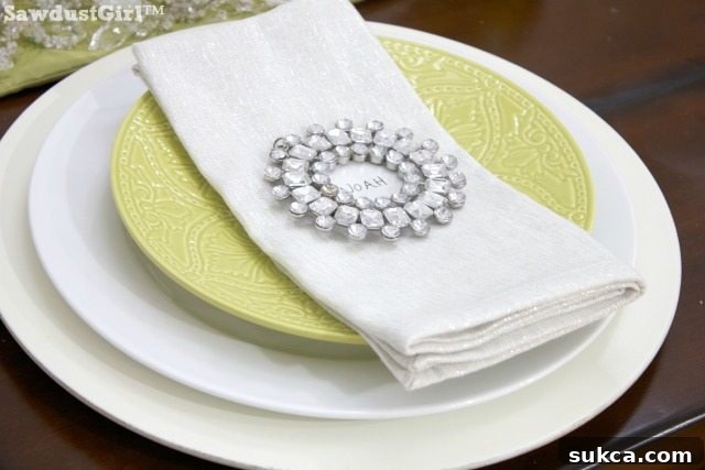 DIY Christmas Place Cards DIY Picture Frame Place Cards on Chartreuse and White Christmas Tablescape