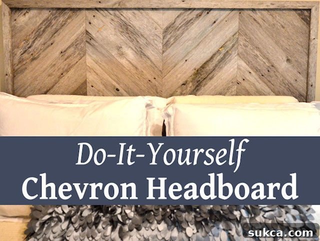 Stylish DIY Chevron Pattern Wood Headboard