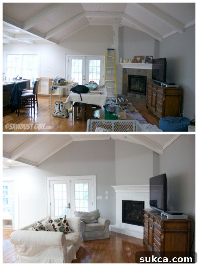 Fireplace transformation