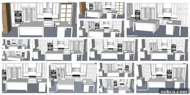 Kitchen design option drawings