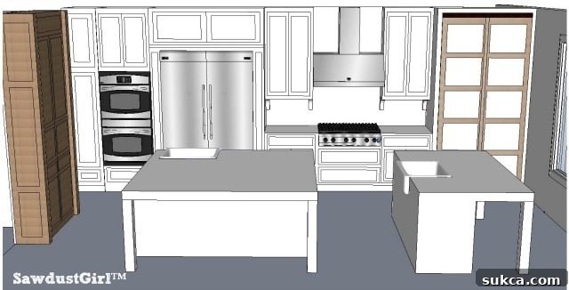 Double island kitchen plan