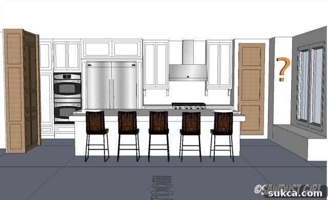 Single Island kitchen layout