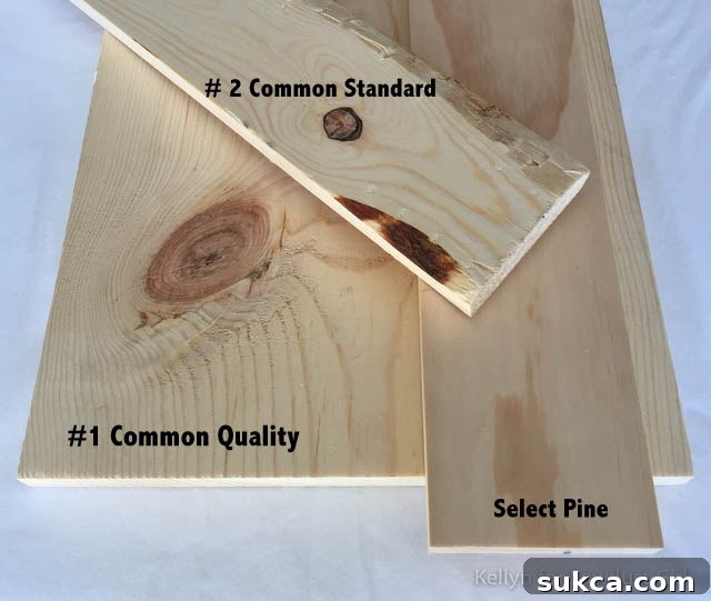 Select the right types of wood for your DIY project