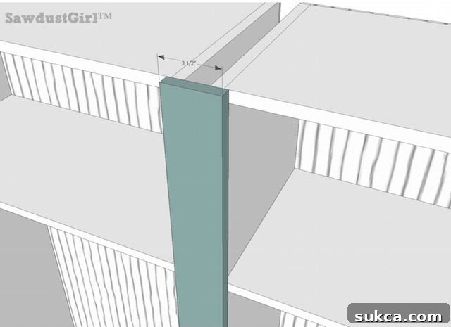 Library wall to wall bookcases - free and easy plans from https://sawdustgirl.com.