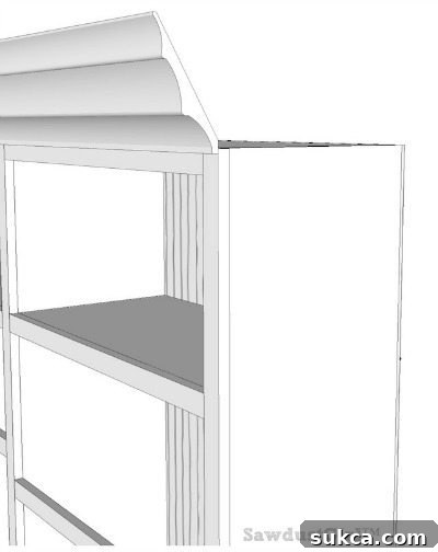 Library wall to wall bookcases - free and easy plans from https://sawdustgirl.com.