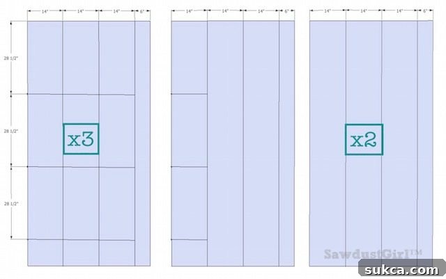 Library wall to wall bookcases - free and easy plans from https://sawdustgirl.com.
