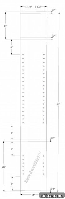 Library wall to wall bookcases - free and easy plans from https://sawdustgirl.