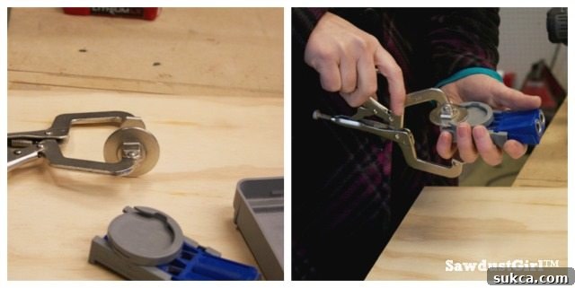 Kreg R3 Jr Pocket Hole Jig clamping setup