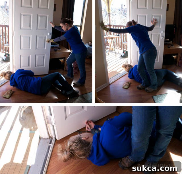 Marking and Drilling Pilot Holes How to install a Door Sweep