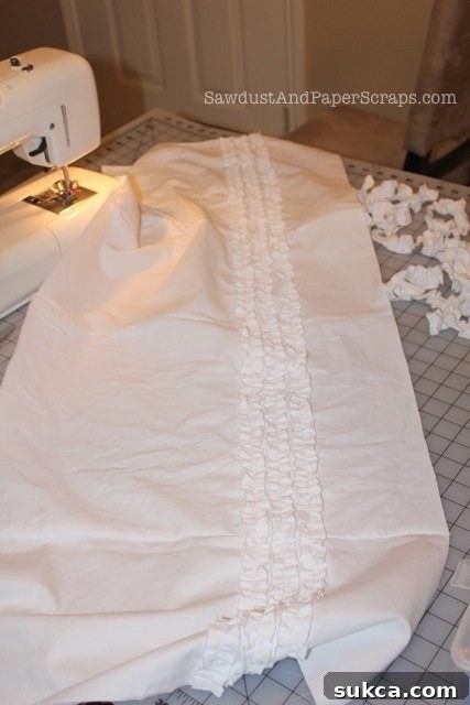 How to sew a ruffled bag step by step