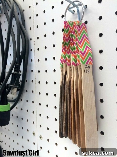 Organize your stain colors with a stain color fan deck!