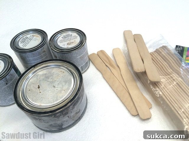 Stain Color sample sticks