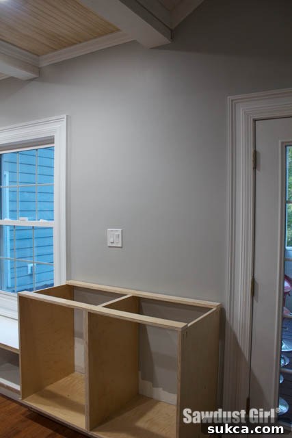Wall Skim Coating for Smooth Cabinet Installation