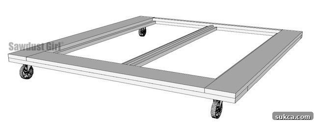 Installing Casters on the DIY Platform Bed