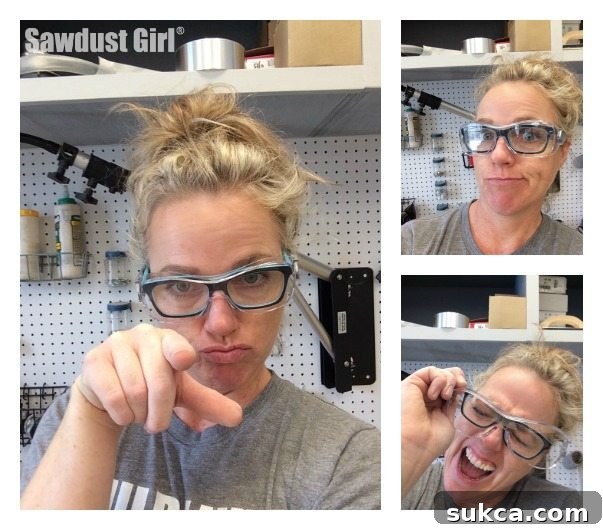 DIY Customization for Enhanced Comfort Customizing Crews safety glasses for long hair by sanding down temple nubs for comfortable wear.