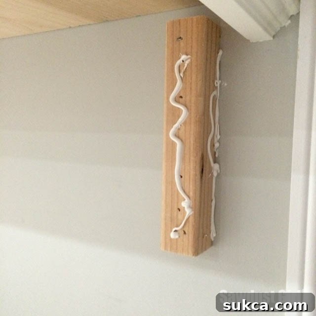 Applying Caulk to Secured Cleat