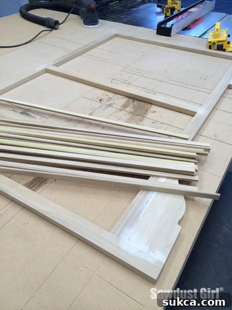 Face frame cabinet construction before adding beading