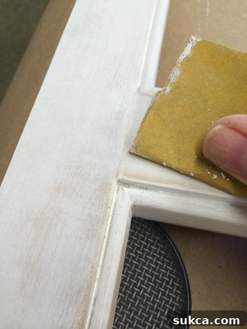 Priming and sanding a beaded face frame for cabinet installation