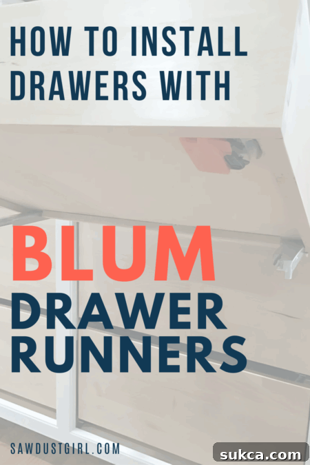 Blum Tandem Plus Blumotion Drawer Slide Installation Project DIY guide to installing Blum Tandem Plus Blumotion drawer slides in a cabinet