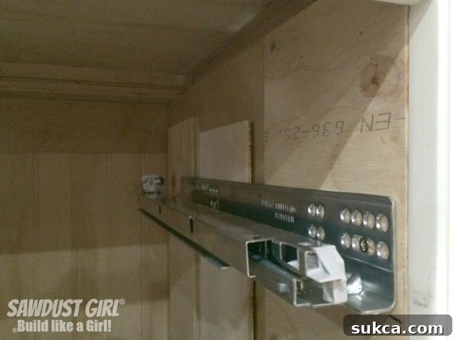 DIY Cabinet Drawer Project Custom cabinet drawers with Blum Tandem Plus Blumotion glides ready for use