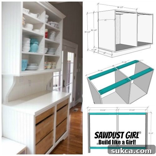 Finished China Cabinet Base Beautifully crafted China Cabinet Base exterior view