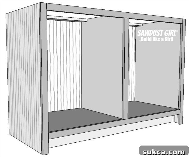 China Hutch with Beadboard Finished China Hutch side with decorative beadboard paneling