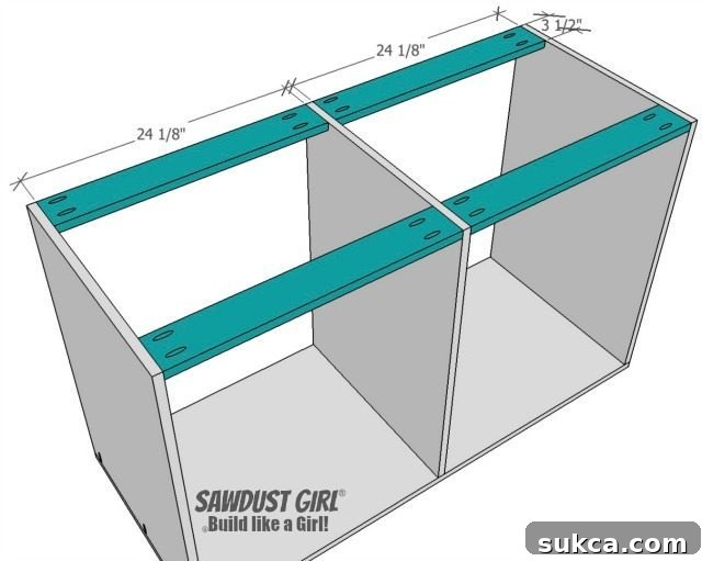 Cabinet Cleat Installation Attachment of top and back cleats to China Hutch base