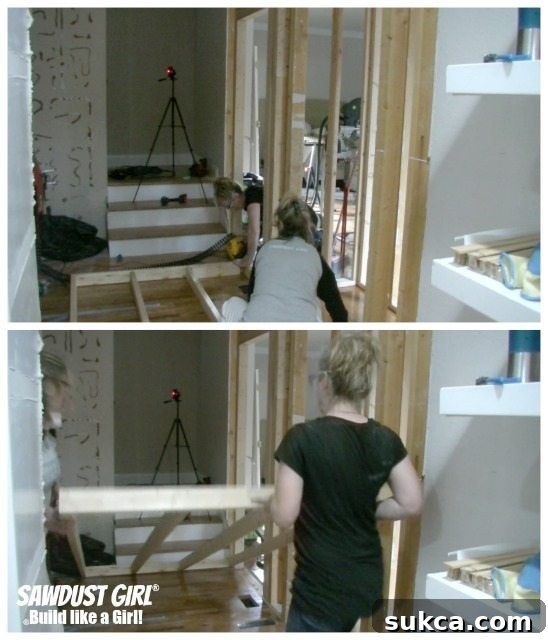 Day 4 Remodel: Pantry Framing Begins Day 4 remodel framing pantry