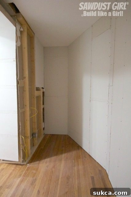 Another perspective within the expansive new pantry, highlighting the ample storage opportunities created by our innovative space redesign.