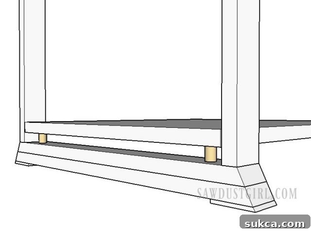 Demonstration of using dowels to attach a shelf or tabletop for woodworking projects