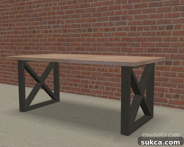 DIY X-Leg Dining Table Plans
