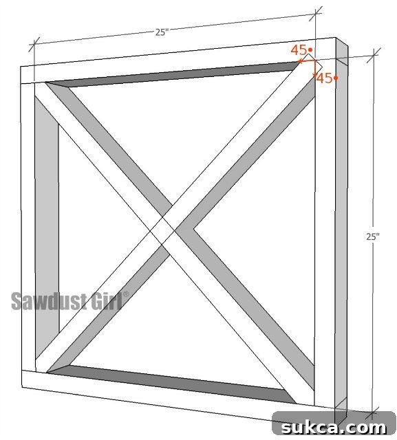 Cutting X-Leg Angles for Dining Table