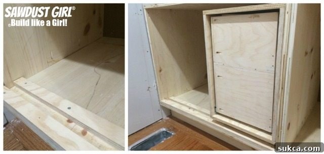 The Ultimate Space-Saving DIY Corner Cabinet 8 Constructing a Caster Track for Smooth Rolling Cabinet Operation