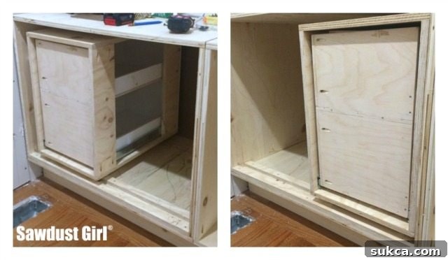The Ultimate Space-Saving DIY Corner Cabinet 10 Seamless Operation of Custom Rolling Pantry Cabinet