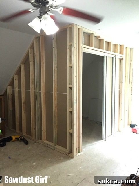 Pocket Door Bumper Installation How to install a pocket door frame ~ https://sawdustgirl.com