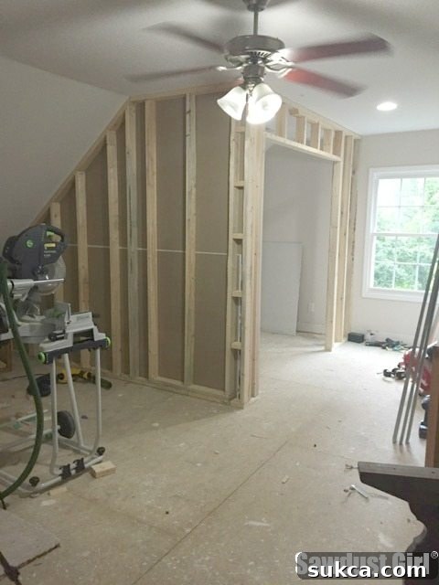 Measuring for Pocket Door Rough Opening How to install a pocket door frame ~ https://sawdustgirl.com