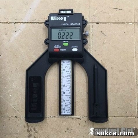 Achieve perfect cuts with a digital height gauge Digital Height Gauge for precise woodworking measurements