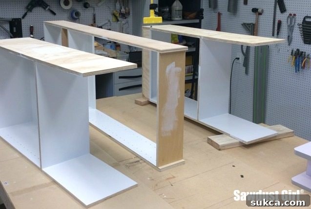 Finished and painted cabinet panel, showcasing a smooth, clean, and professional surface ready for assembly.