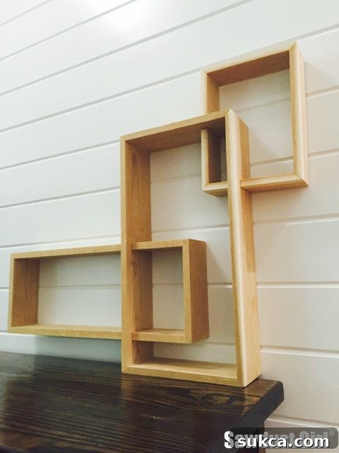 Completed Three Tier Shelf made from a single board