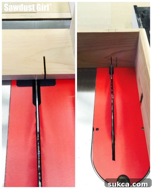 Cutting out slots for interlocking shelf tiers