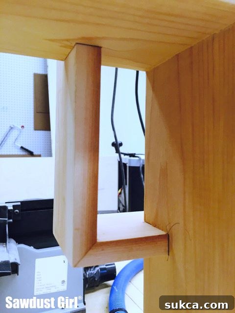 Marking the second box for notch cutouts