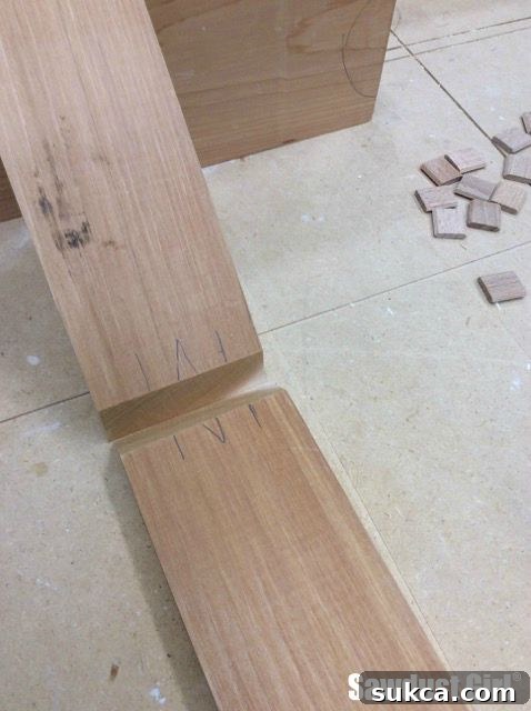 Marking board ends for Domino mortise placement