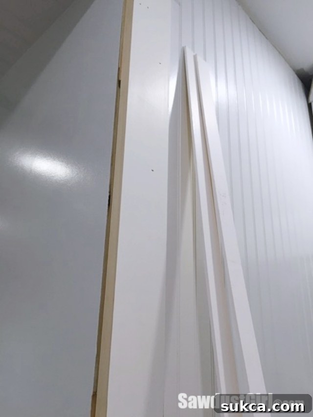 How to DIY a decorative door trim.