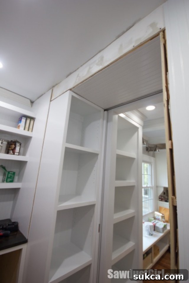 DIY decorative door trim.
