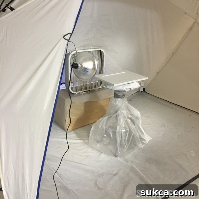 Achieve a professional finish on your furniture and cabinets with a high-quality spray shelter. Learn how to set up your portable paint booth for optimal results.